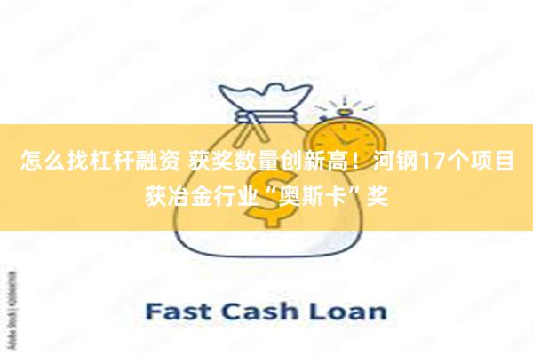 怎么找杠杆融资 获奖数量创新高！河钢17个项目获冶金行业“奥斯卡”奖